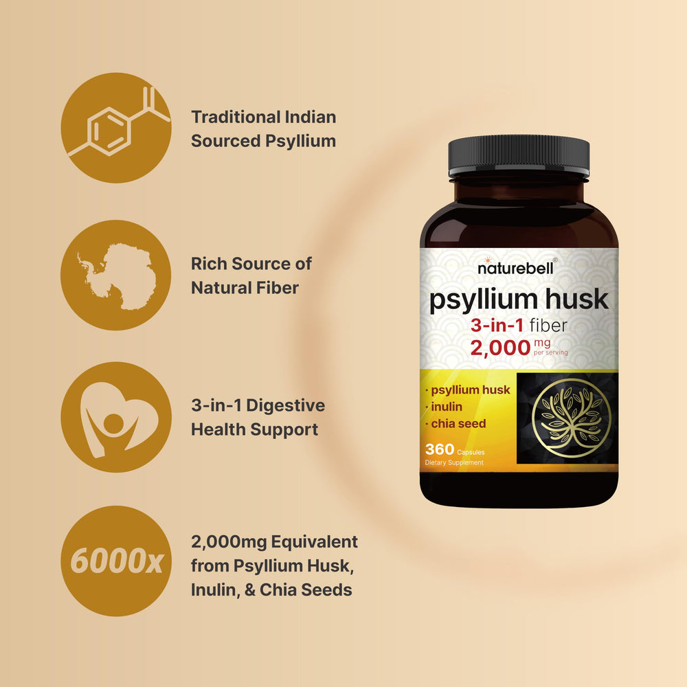 NatureBell textura del polvo de psyllium mostrando pureza y potencia