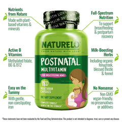 NATURELO etiqueta con tabla nutricional para ver ingredientes y dosis