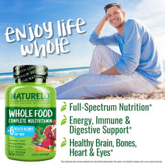NATURELO hombre activo usando suplemento para energía y bienestar