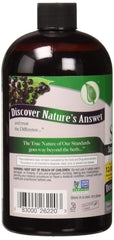 Nature's Answer botella de 16 fl oz junto a objetos para escala