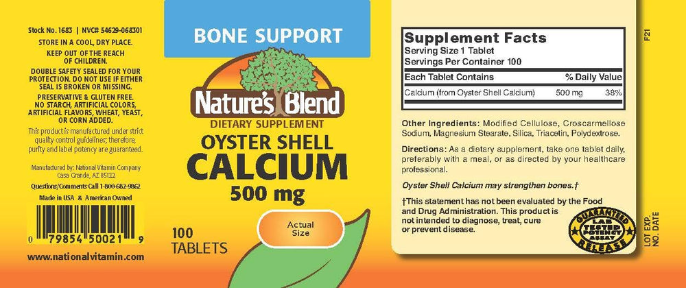Nature's Blend tableta detalle textura sólida y tamaño fácil de tragar