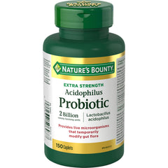 Nature's Bounty envase frontal mostrando 150 tabletas masticables y beneficio de conveniencia
