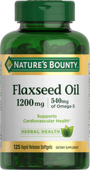 Nature's Bounty frente del empaque mostrando 125 softgels y beneficios