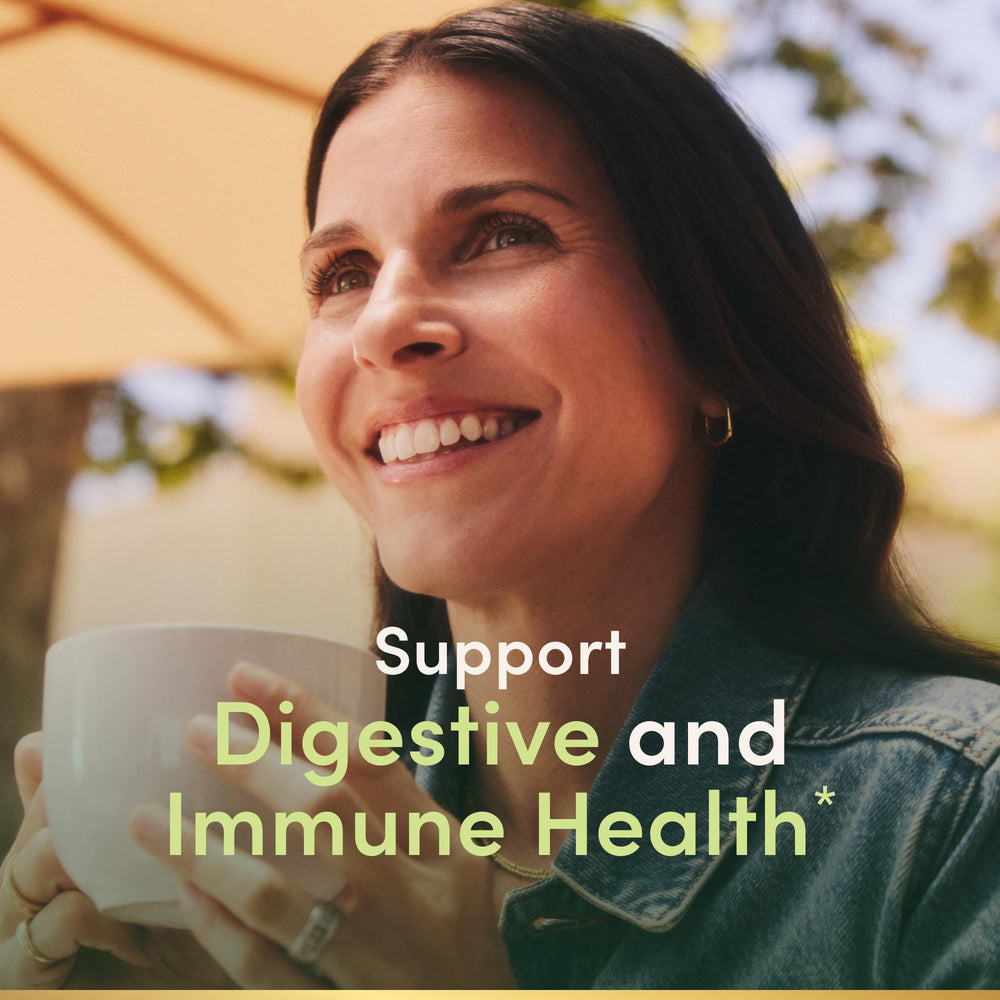 Nature's Bounty Probiotic 10 bottle back label with strain list.