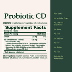 Nature's Bounty Probiotic 10 label close-up highlighting strains.