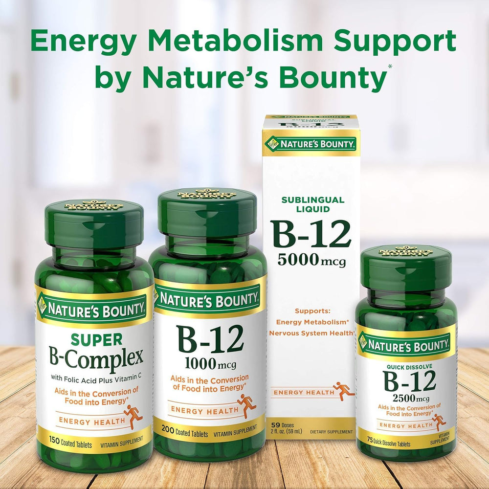 Nature's Bounty etiqueta del frasco con información de dosis y sabor cereza