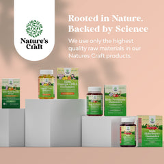 Natures Craft detalle de la etiqueta con ingredientes claros y sin colorantes artificiales
