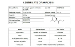 Nature's Fusions certificado de pruebas en laboratorio que ofrece confianza
