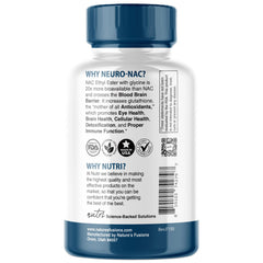 Nature's Fusions etiqueta nutricional detallada con ingredientes y dosis