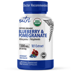 Nature's Fusions frasco delantero con etiqueta orgánica y beneficios visibles