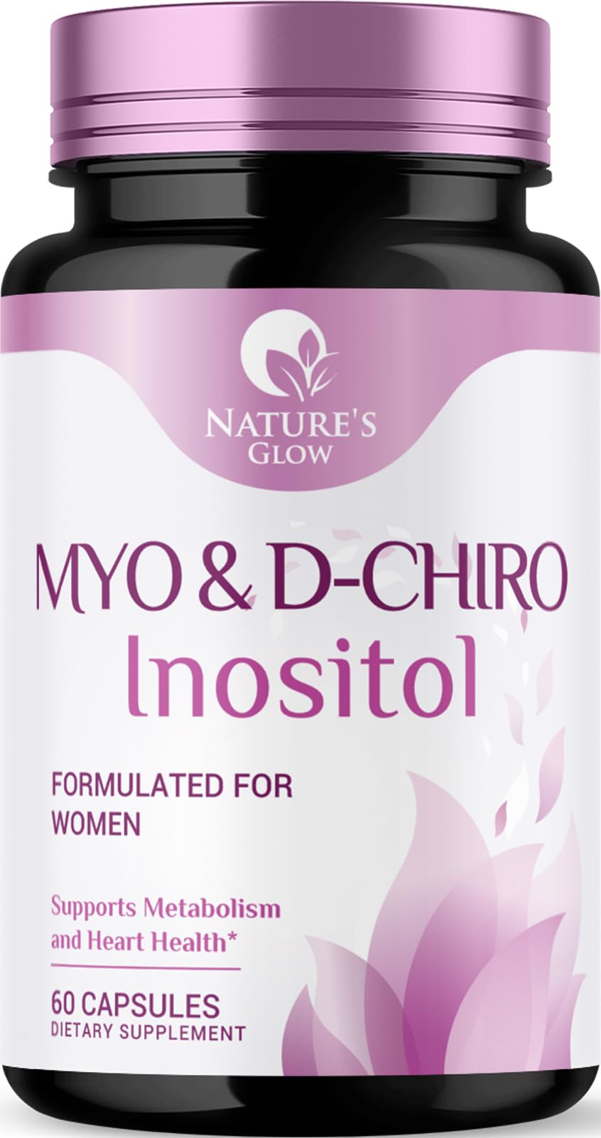 Nature's Glow frasco delantero mostrando etiqueta clara y beneficios