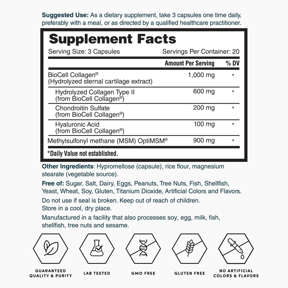Nature's Lab uso diario MSM para un estilo de vida activo.