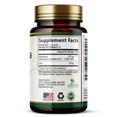 Nature's Nutrition lista de ingredientes enfatizando transparencia