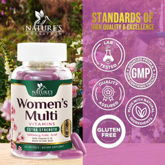 Nature's Nutrition etiqueta nutricional legible con lista de vitaminas