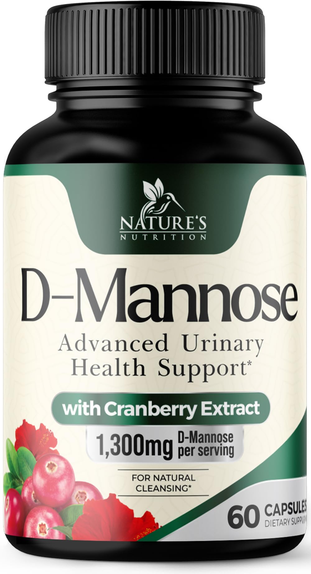 Nature's Nutrition frente del envase mostrando 60 cápsulas y marca