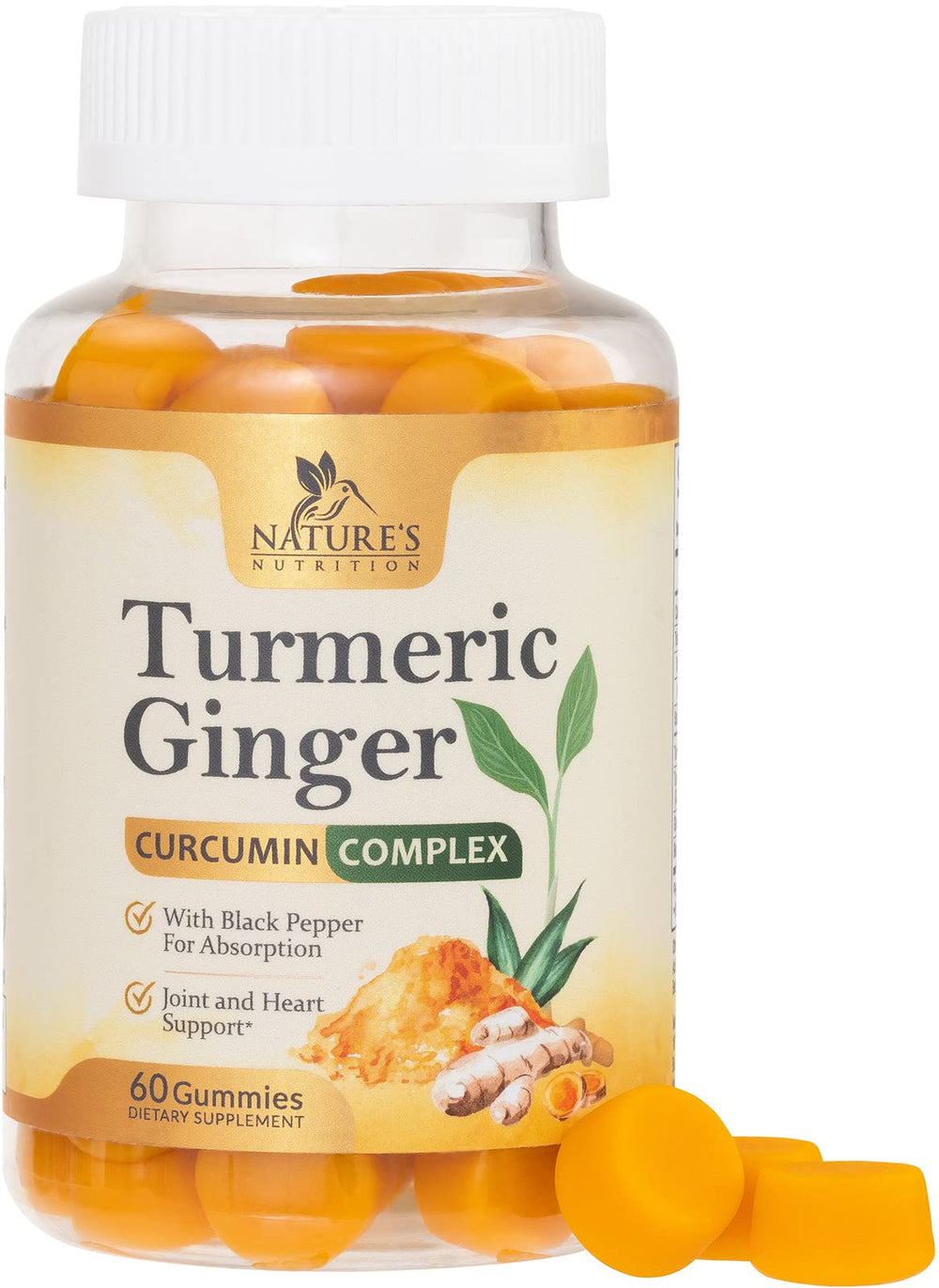 Nature's Nutrition frasco frontal mostrando etiqueta y beneficios