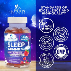 Nature's Nutrition gomita en mano para mostrar tamaño y dosificación sencilla