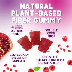 Nature's Nutrition gomitas en mano para comparar tamaño y porción
