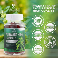 Nature's Nutrition etiqueta lateral con ingredientes y ventaja de fabricación cGMP