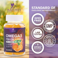 Nature's Nutrition gomita en mano indica tamaño y dosificación práctica