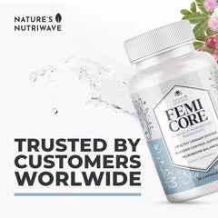 Nature’s NutriWave persona tomando FemiCore rutina diaria sencilla y conveniente