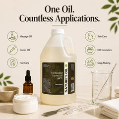 Nature's Oil aplicación en masaje con manos, deslizamiento sin sensación grasa
