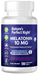 Nature's Perfect Night vista frontal del envase y beneficio de cantidad