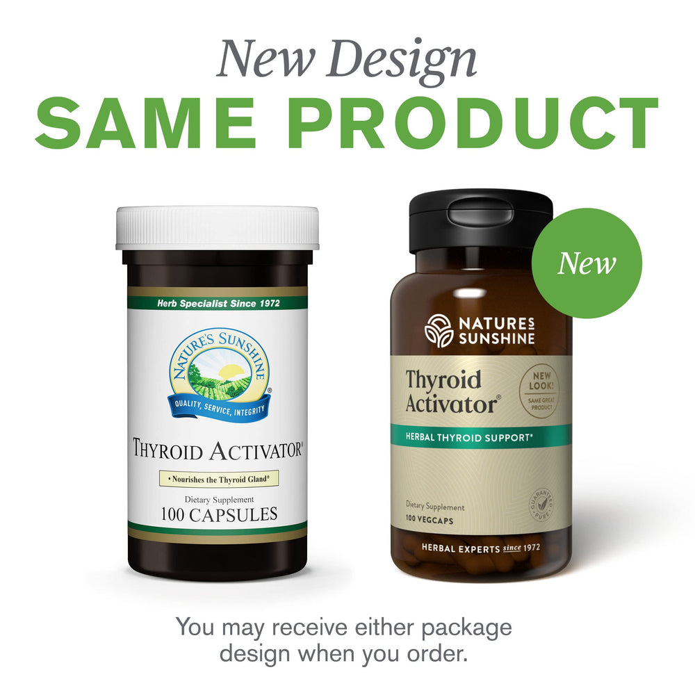 Activador Tiroides Nature's Sunshine: empaque y caja del producto