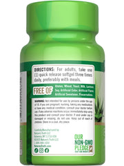 Nature's Truth softgels en estuche de viaje enfatizando portabilidad