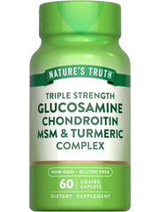 Nature's Truth botella frontal mostrando 60 caplets y ventaja de mezcla completa