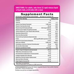 Nature's Truth detalle de la etiqueta con información de ingredientes clave