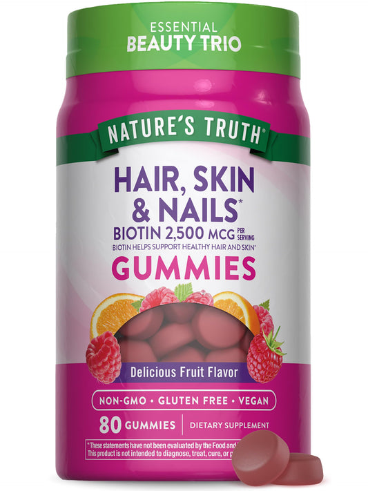 Nature's Truth frasco frontal mostrando nombre y conteo 80 unidades, confianza visual