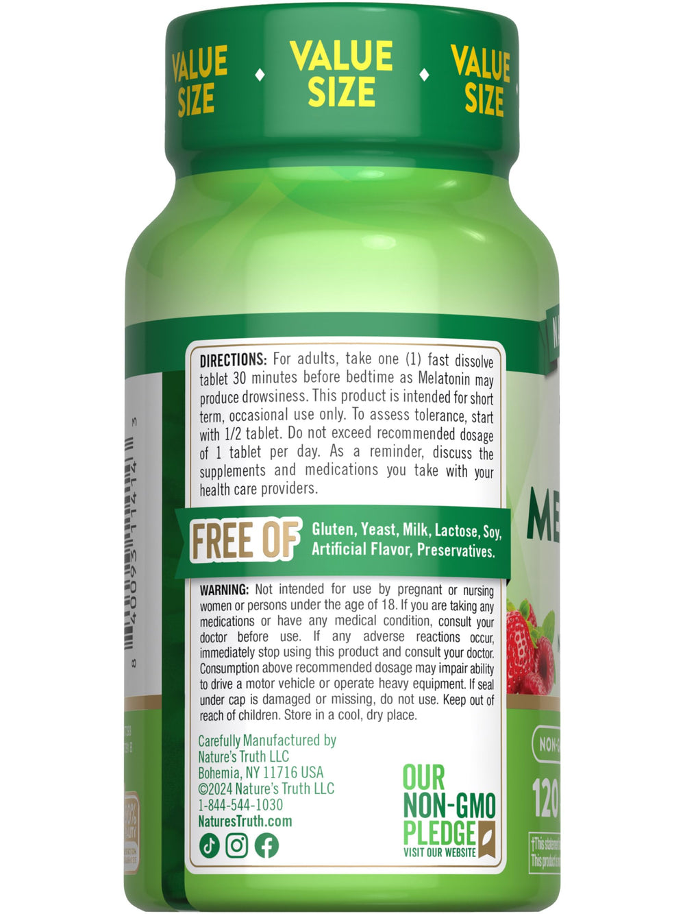 Nature's Truth producto en mesita de noche junto a libros, ambiente relajante