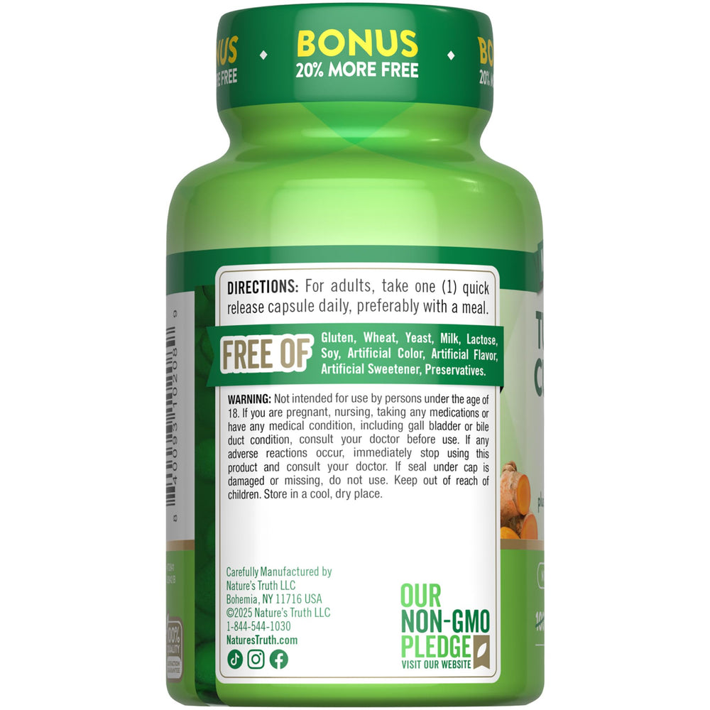 Nature's Truth frasco que resalta el tamaño extra y valor