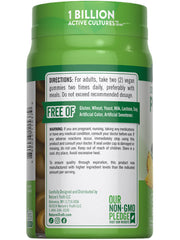 Nature's Truth probiotic gummies vegan-non-gmo badge signals dietary-friendly option.