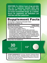 Nature's Truth Probiotics para Niños: tabletas sabor mora, ideal para snack escolar.