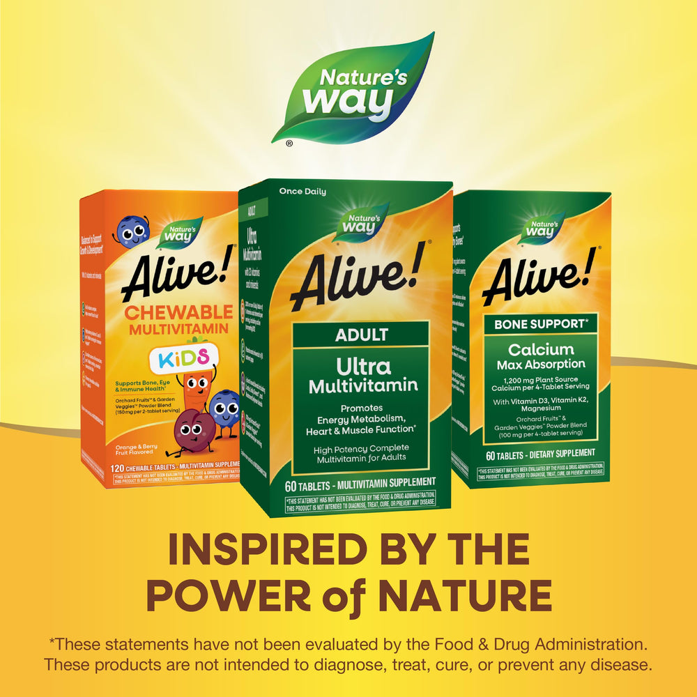 Nature's Way caja abierta con tabletas para visualizar contenido y cantidad