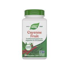 Nature's Way botella frontal del producto muestra 180 cápsulas y beneficios claros