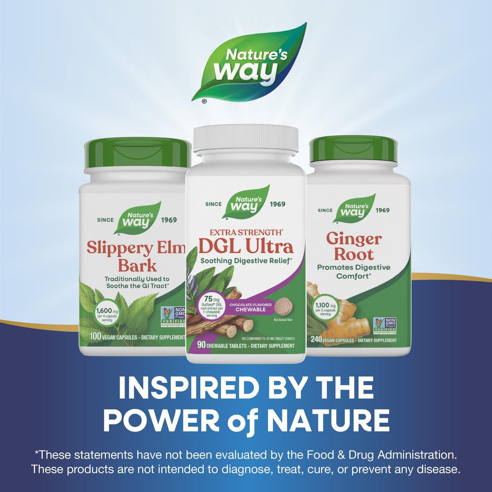 Nature's Way frasco en cocina saludable que resalta envase reciclado