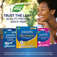 Nature's Way suplemento en mesa de cocina junto a fruta, apoyo digestivo