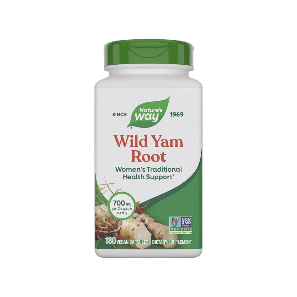Nature's Way frente del empaque mostrando 180 cápsulas y beneficio de suministro prolongado