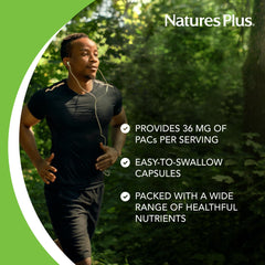 NaturesPlus cápsulas sobre mesa indicando 60 cápsulas y 30 porciones