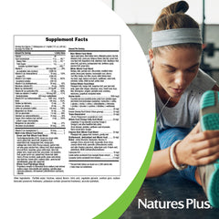 NaturesPlus etiqueta con lista de ingredientes para transparencia y confianza