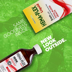 Nature's Plus Hema-Plex detalle de etiqueta con información de nutrientes útil