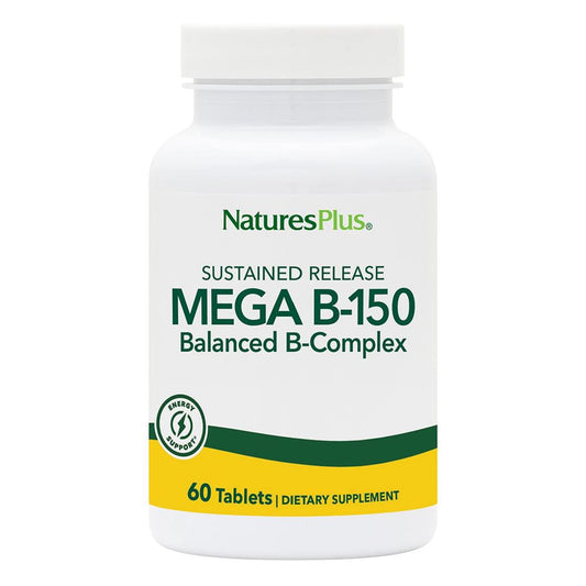 NaturesPlus Mega B-150, botella frontal para apoyo diario al sistema nervioso.