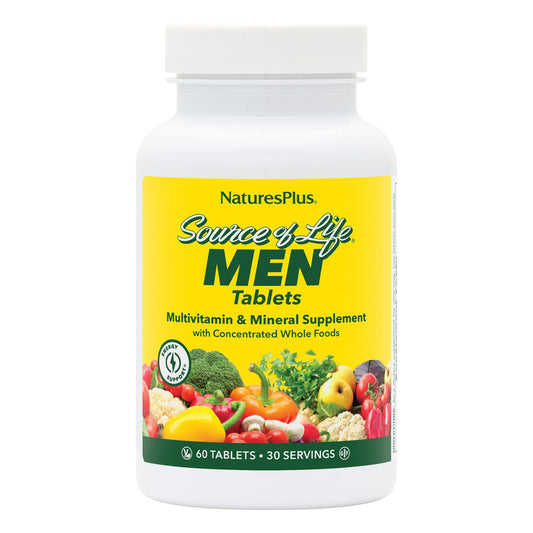 Natures Plus Source of Life para Hombres: tabletas vegetarianas para energía diaria