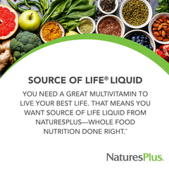 NaturesPlus líquido vertido en cuchara, textura fácil de tomar y absorción rápida