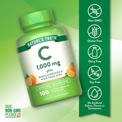 Nature's Truth rosa mosqueta closeup que complementa la vitamina C