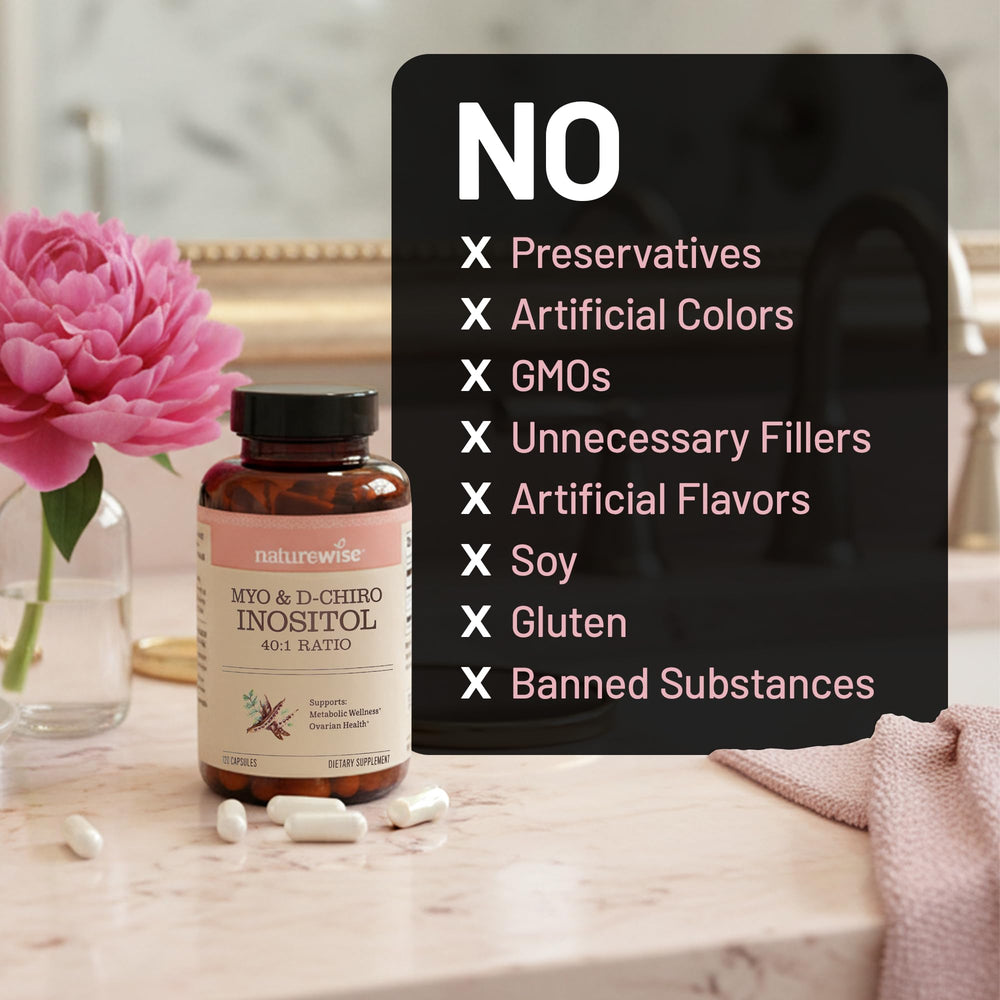 NatureWise etiqueta de ingredientes mostrando proporciones y pureza del producto