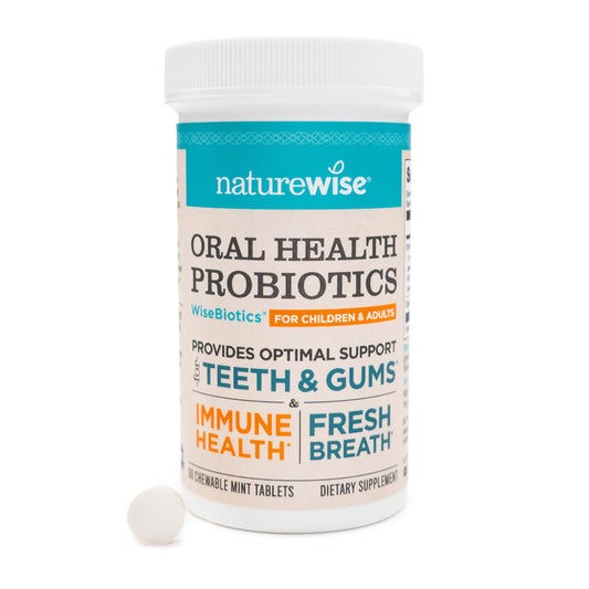 NatureWise envase frontal mostrando beneficios y 60 tabletas
